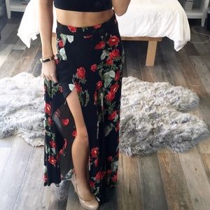 12th Tribe Midnight Maxi rose dress